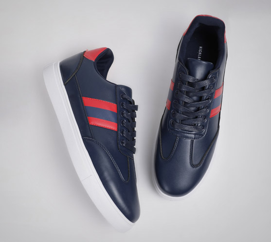 Highlander Men's Navy-Blue Fashion Sneakers
