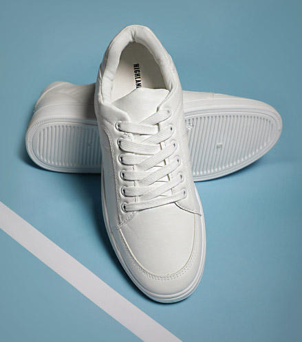 Highlander Men's Fashion Footwear - White Sneakers
