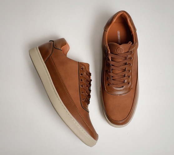 Locomotive Men's Casual Brown Sneakers
