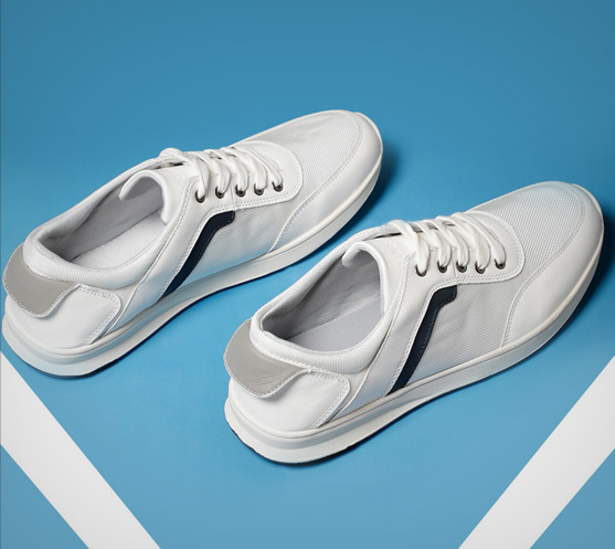 Locomotive Men's White Sneakers - Casual Footwear